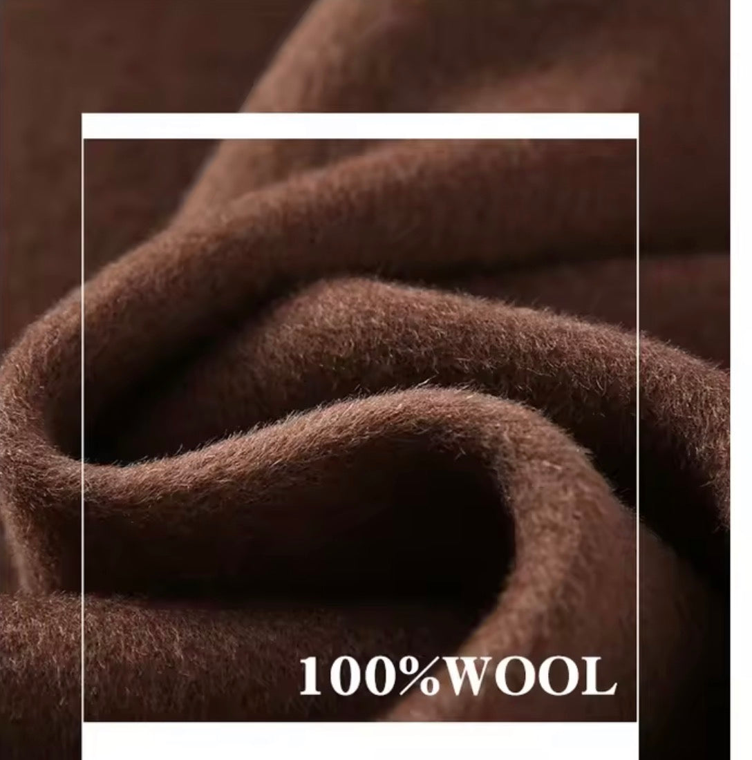 Men's 100% Cashmere Coat]Long Double Sided Overcoat]Classic Double Breasted Winter Trench Jacket]Formal Luxury Outerwear