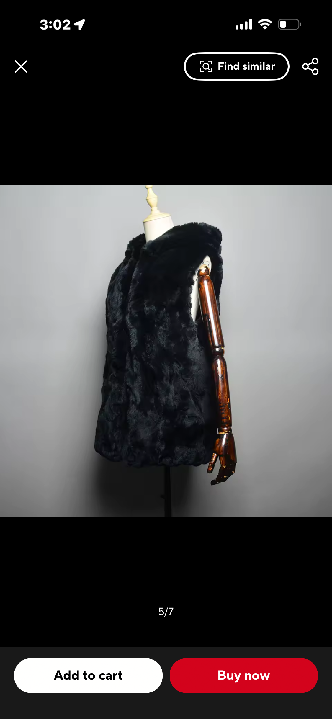 Luxury 3-Piece Real Fur Set: Genuine Rabbit Fur Hooded Vest, Mink Fur Bucket Bag, and Matching Mink Fur Arm Warmers