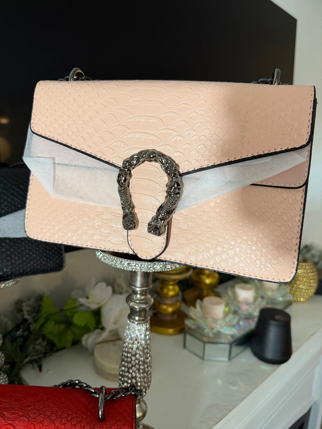 Snake print Embossed Dionysus Inspired Crossbody Shoulder Bag