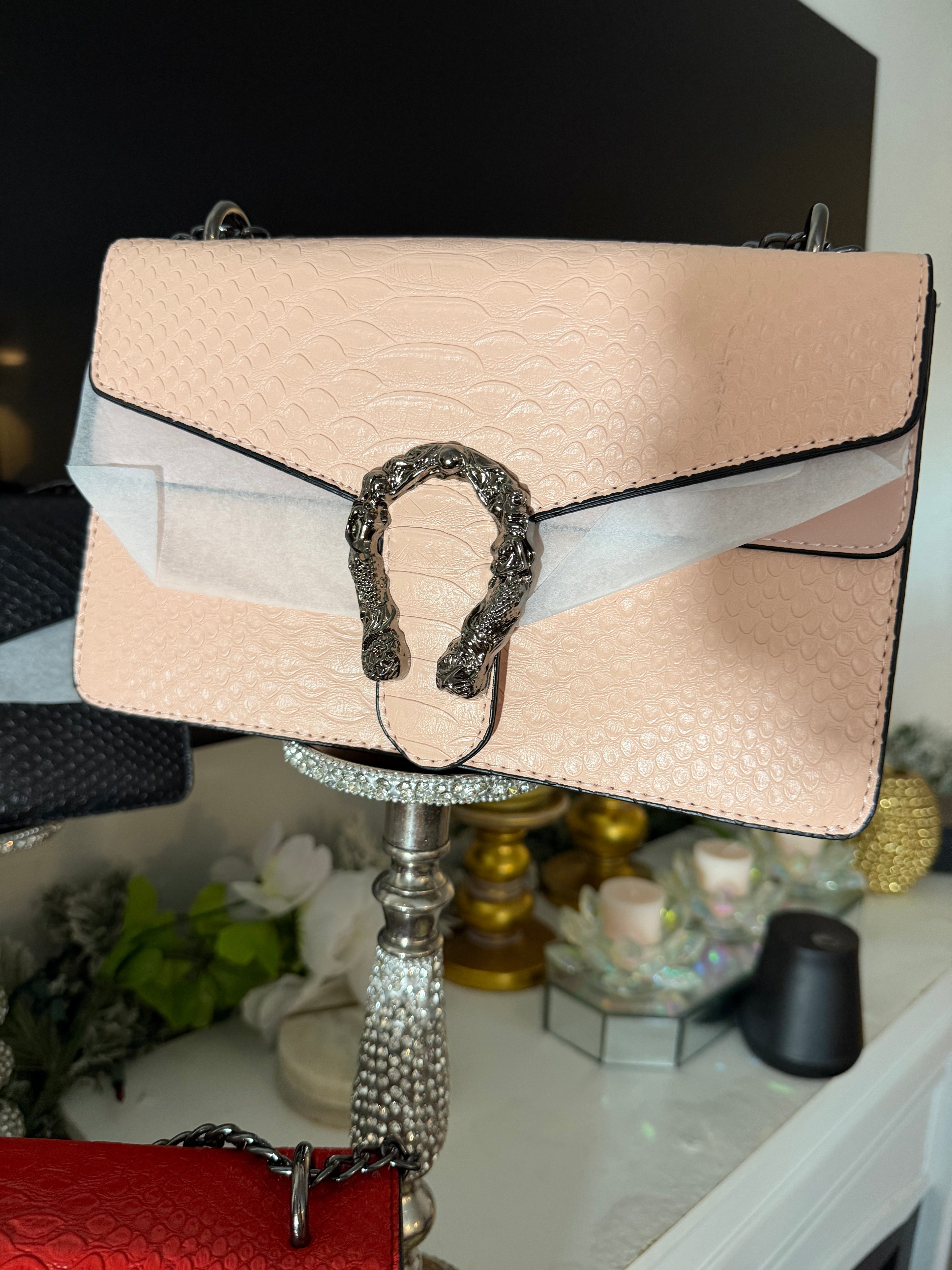 Snake print Embossed Dionysus Inspired Crossbody Shoulder Bag