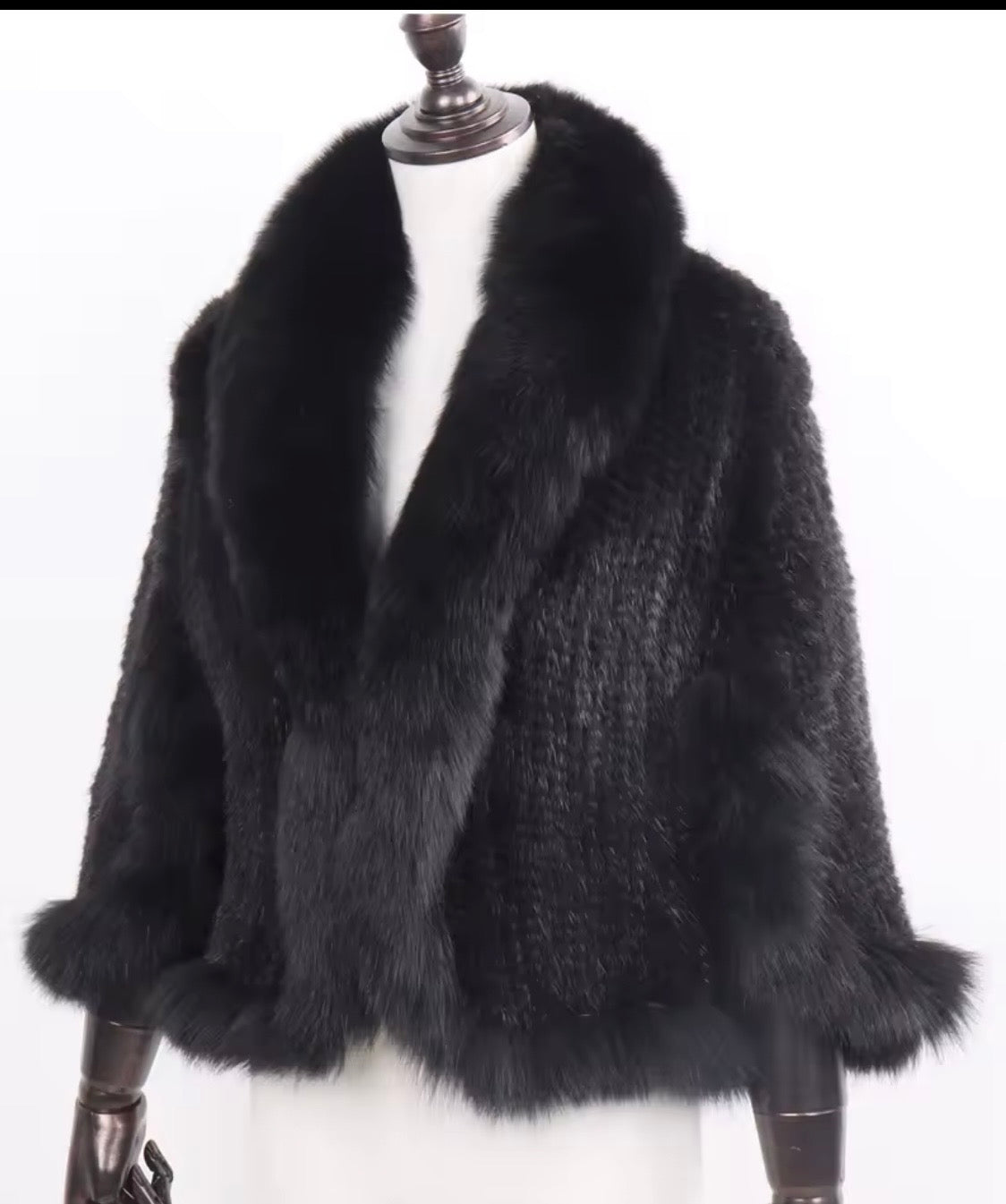 Vintage Black Mink Fur 3-Piece Set | Coat, Hat & Purse