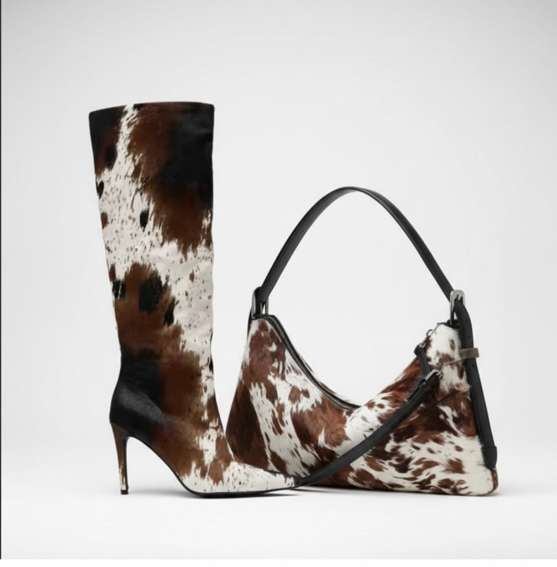 Animal print shoes and bags, leopard print,cow print,Zebra print Shoes and Handbags