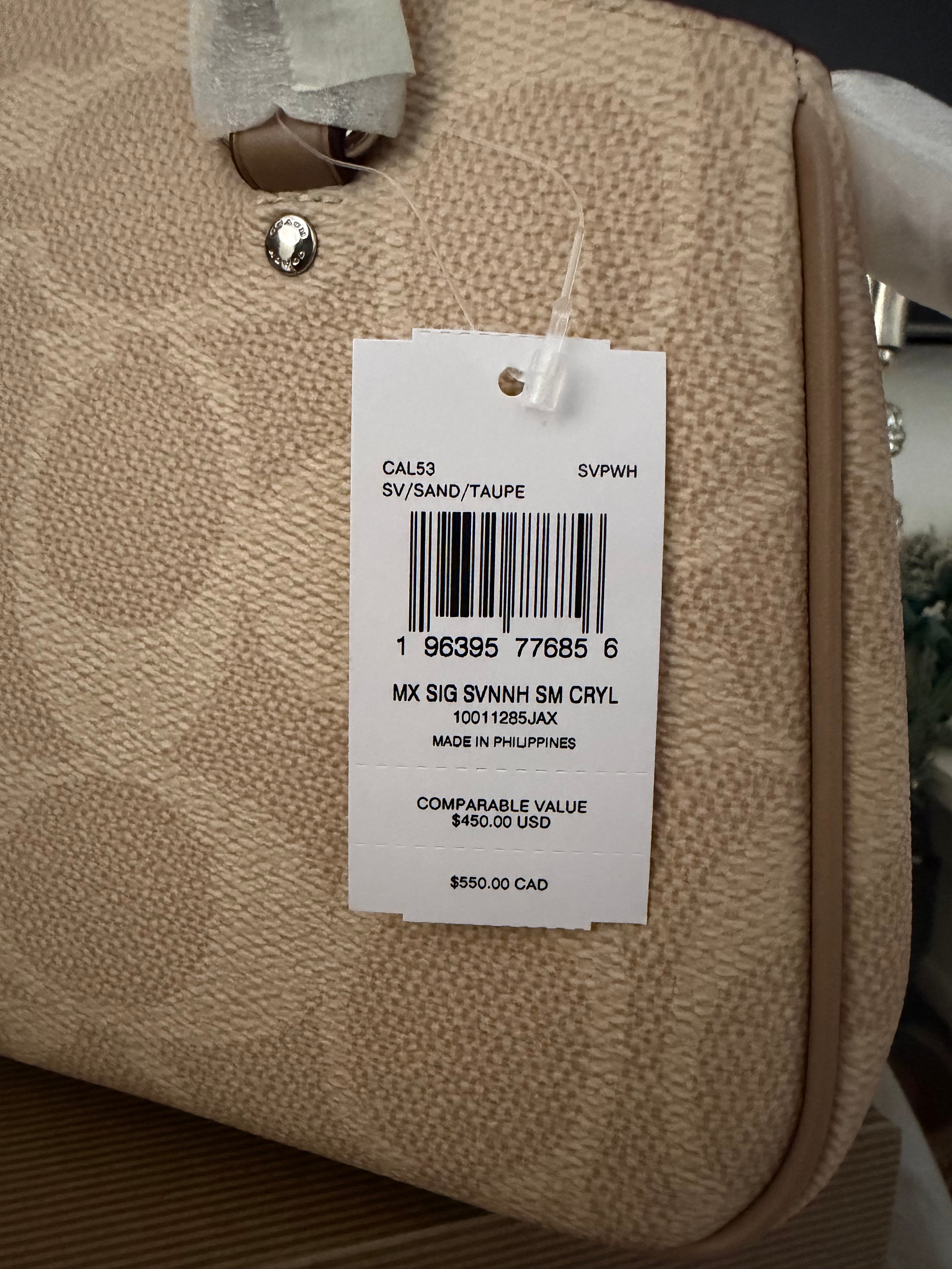 Coach beige Bag and jewelry set