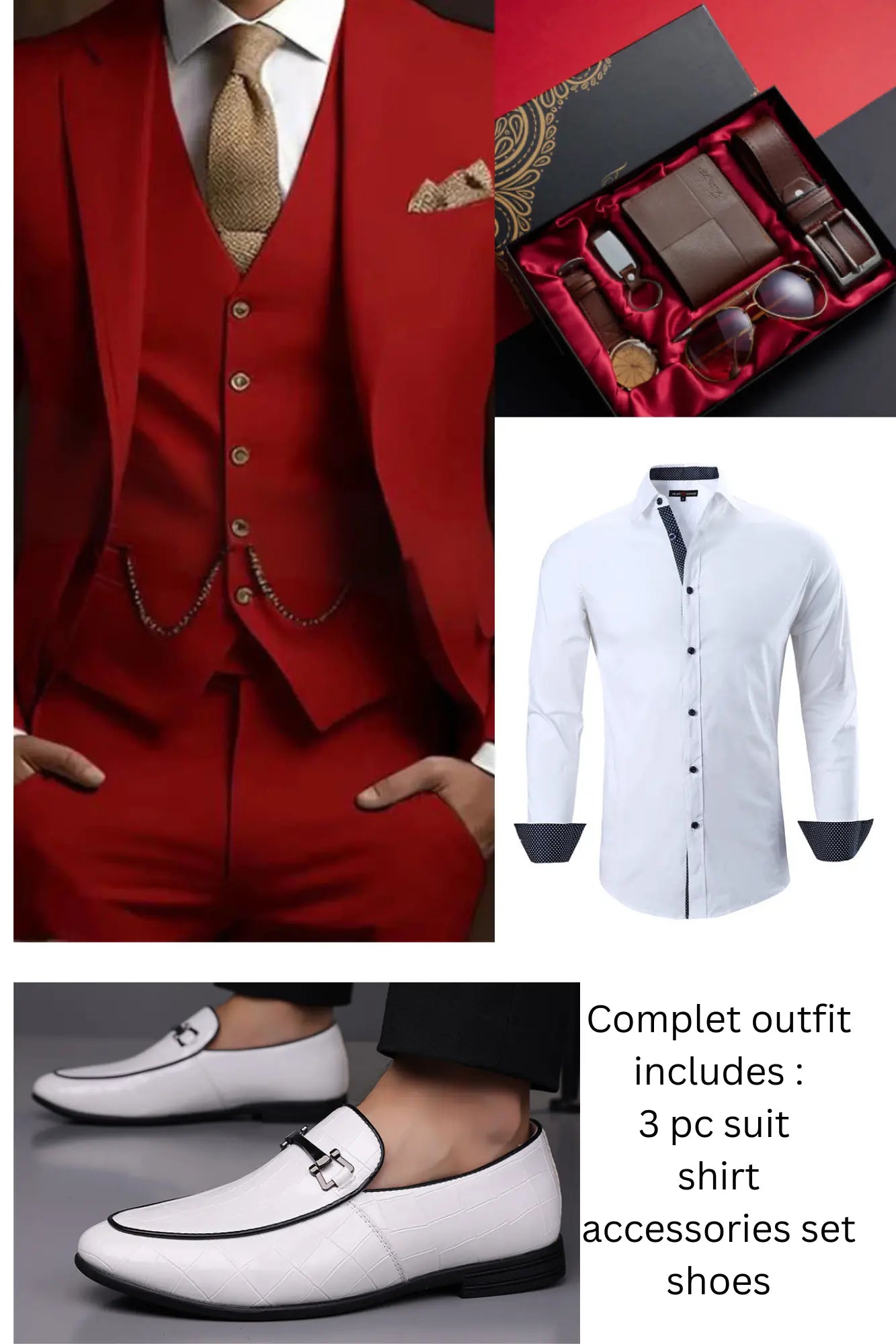 Men’s red suit Dropshipman