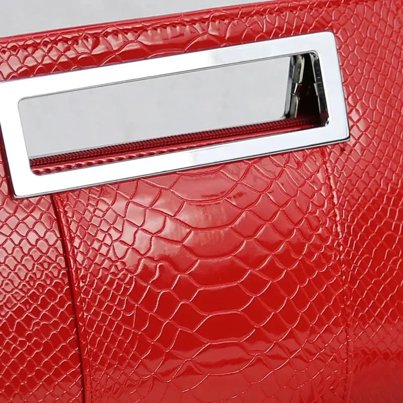 New High Quality Simple Women Tote Bag Crocodile Pattern Fashion Elegant PU Leather Shoulder Bag Party Bag Small Ladies Handbag JNi3 shop