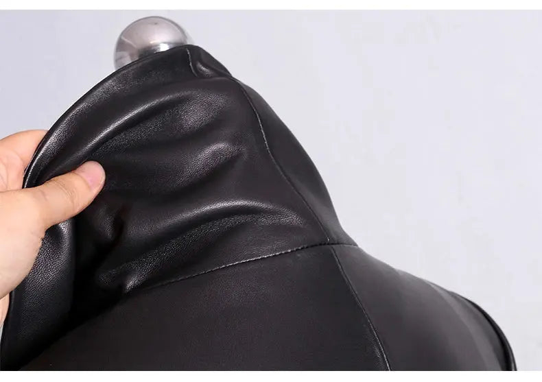 Nerazzurri High Quality Red Black Maxi Pu Leather Trench Coat for Women Extra Long Skirted Elegant Overcoat Fashion 5xl 6xl 7xl JNi3 shop