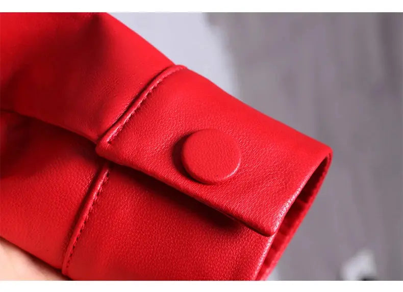 Nerazzurri High Quality Red Black Maxi Pu Leather Trench Coat for Women Extra Long Skirted Elegant Overcoat Fashion 5xl 6xl 7xl JNi3 shop