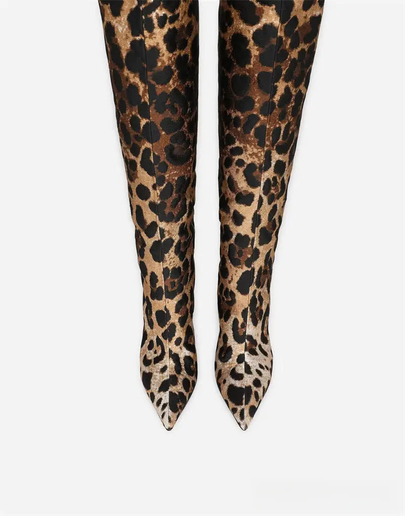 Leather Dress outfit(Brown/Leopard)