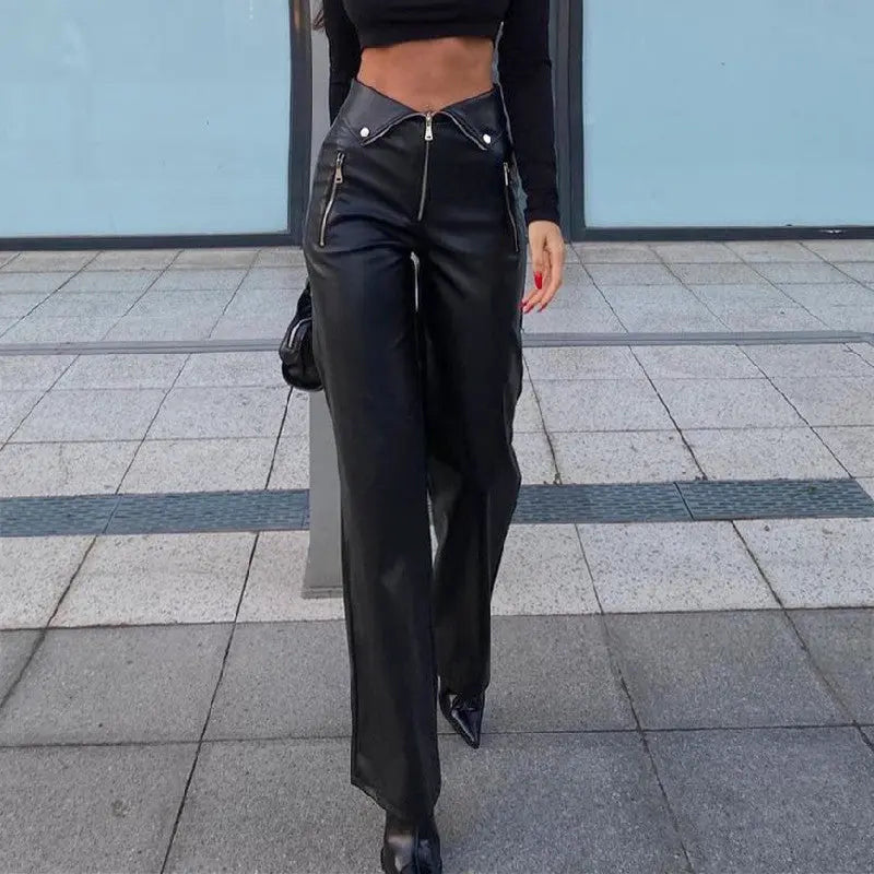 Black leather pant and Jacket outfit