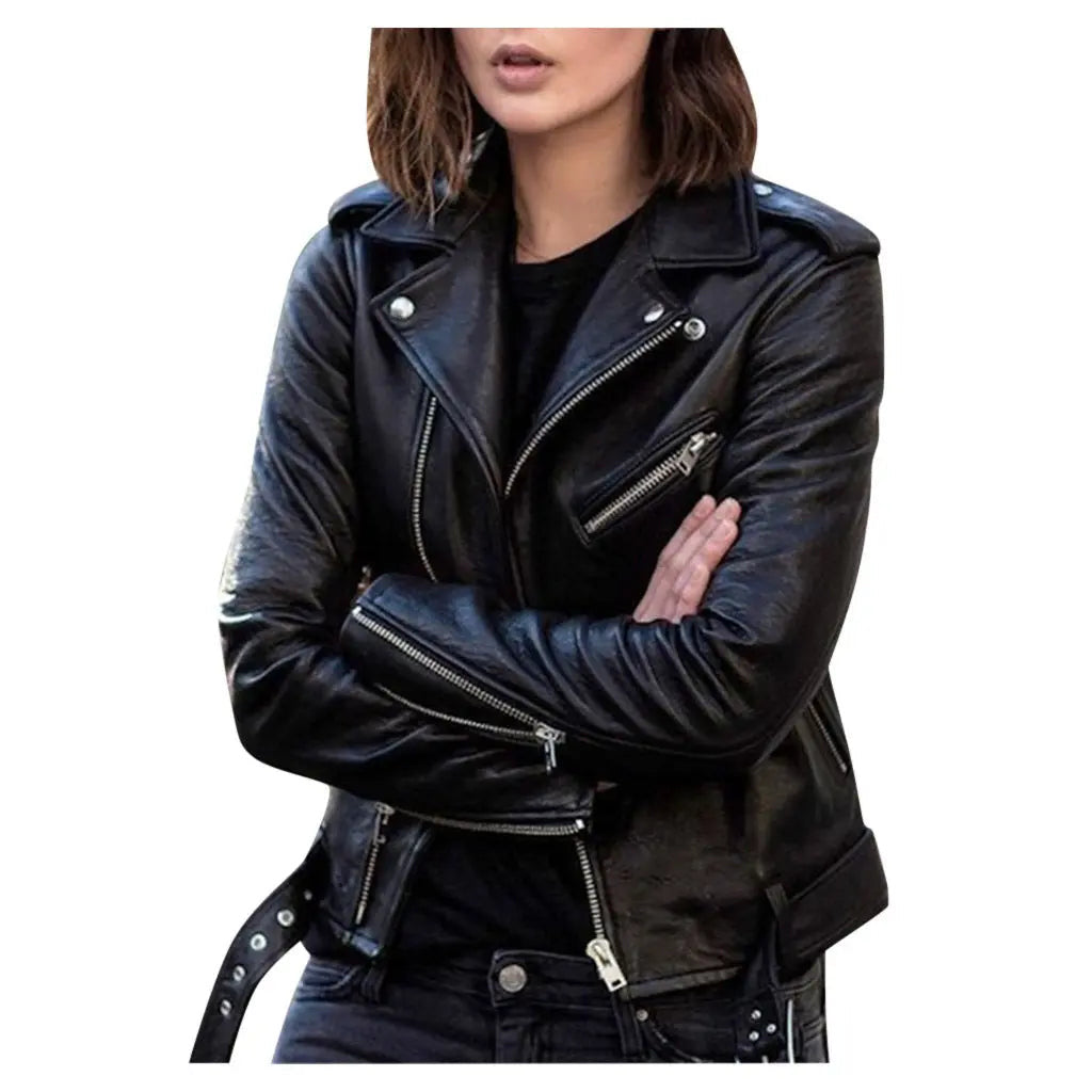 Black leather pant and Jacket outfit