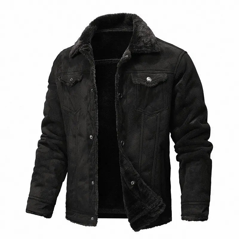 men's black and gray jean outfit
