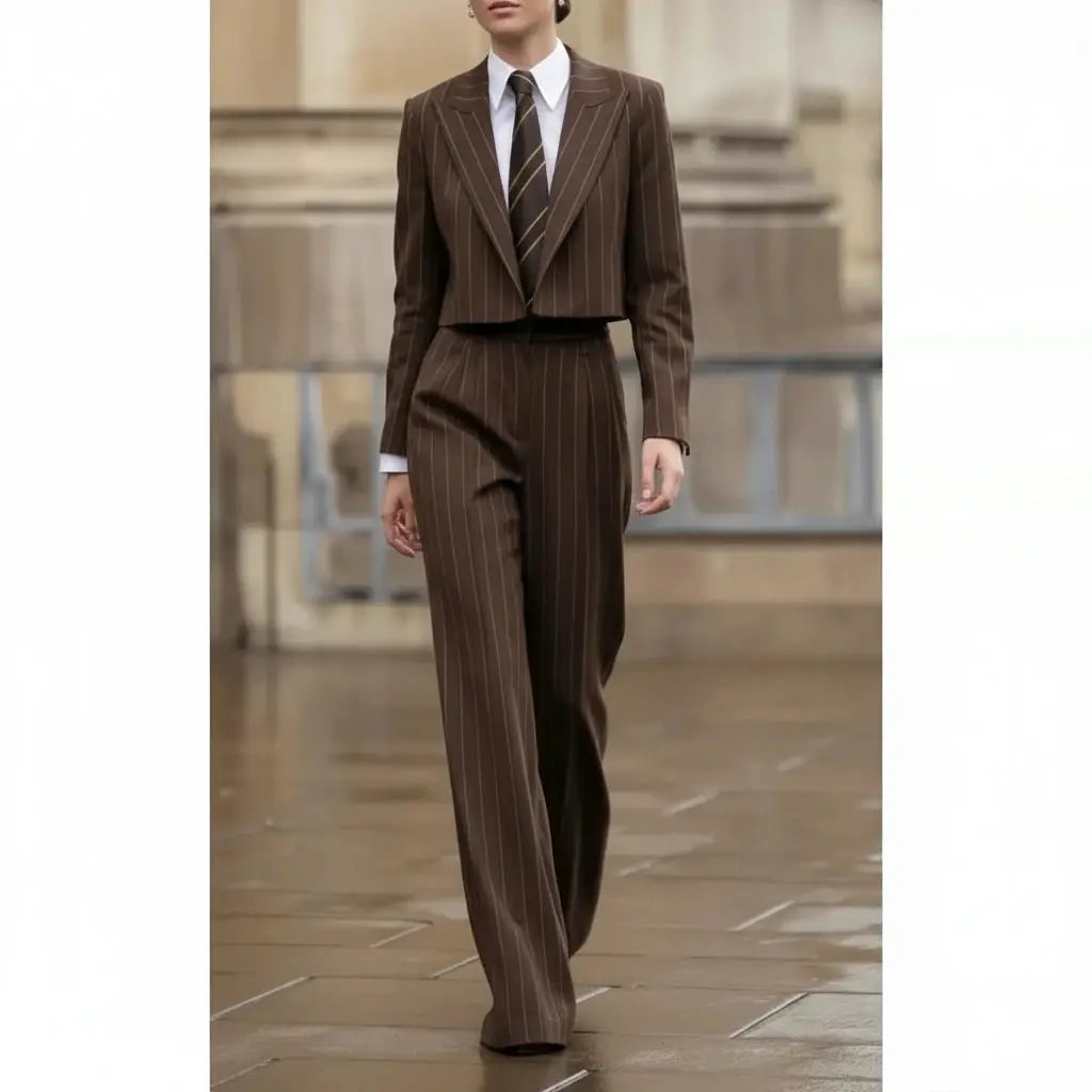 Pink and Brown striped suit outfit JNi3 shop