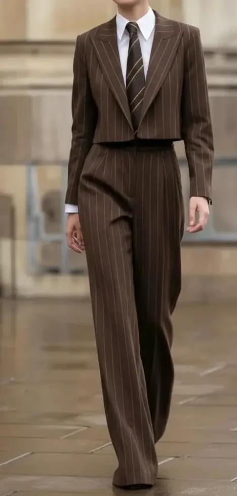 Pink and Brown striped suit outfit JNi3 shop
