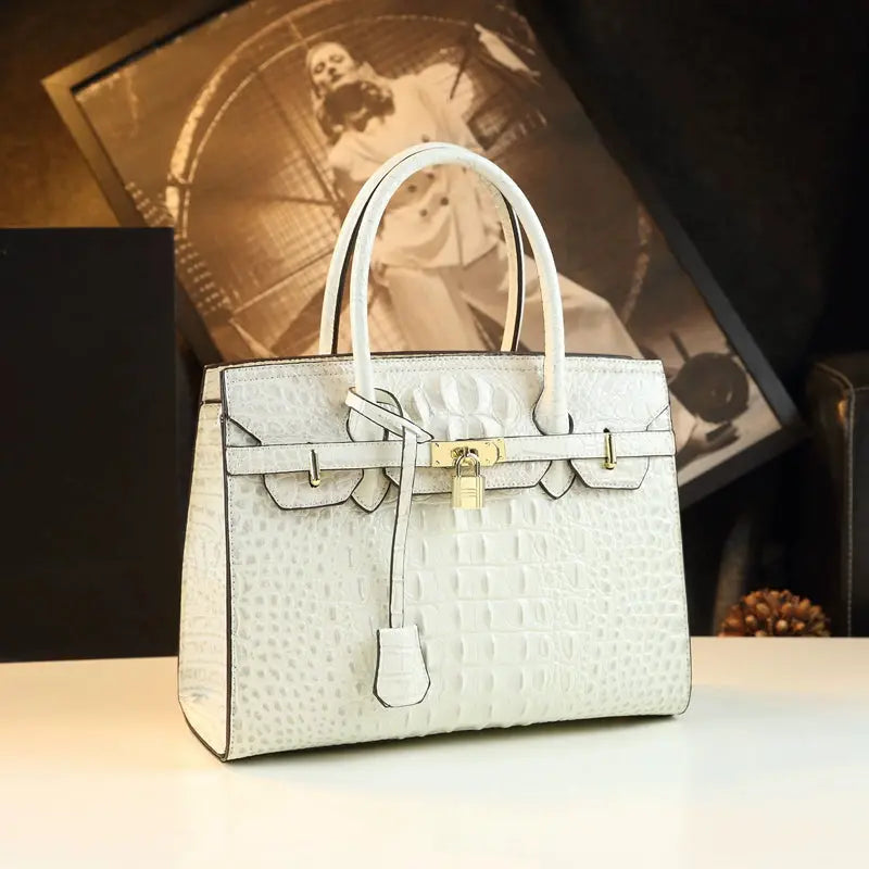 Fashion Crocodile Pattern Large Capacity Leather Women's Bag JNi3 shop