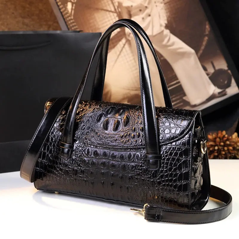 Hong Kong Boston Middle-Aged Crocodile Leather Women's Bag JNi3 shop