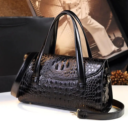 Hong Kong Boston Middle-Aged Crocodile Leather Women's Bag JNi3 shop