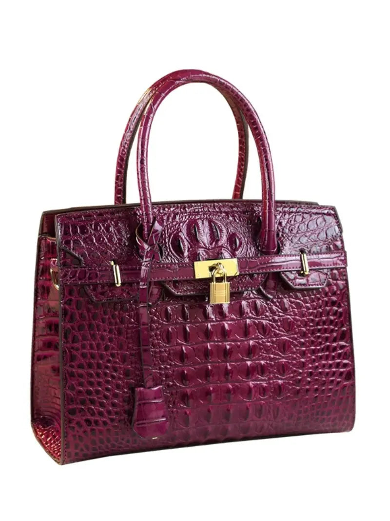Fashion Crocodile Pattern Large Capacity Leather Women's Bag JNi3 shop