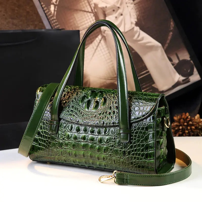 Hong Kong Boston Middle-Aged Crocodile Leather Women's Bag JNi3 shop
