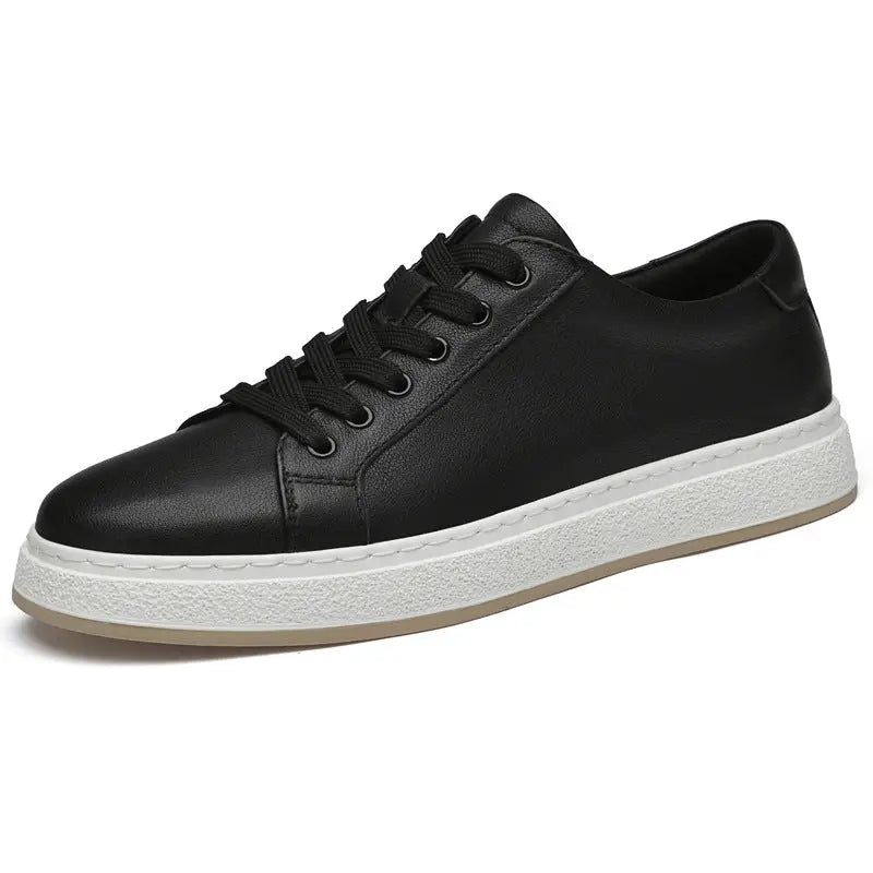 Men's Business Genuine Leather Lace-up Soft Bottom Platform Sneakers Dropshipman
