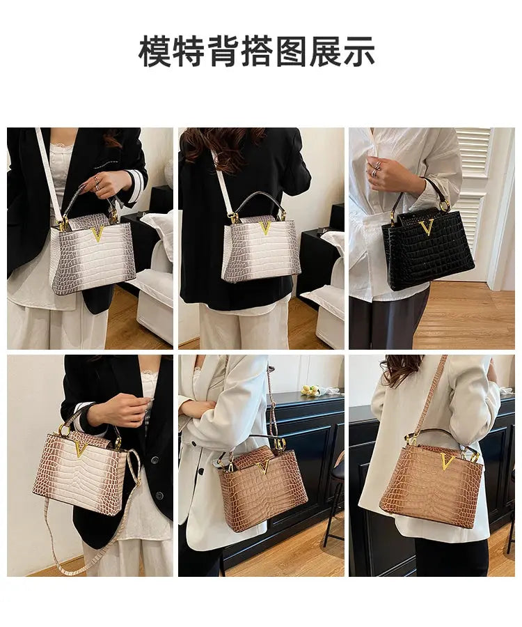 Elegant Leather Classic Designer Handbag Luxury Paris Fashion Trendy For Business Women With Letter Logo Commuter Bag JNi3 shop