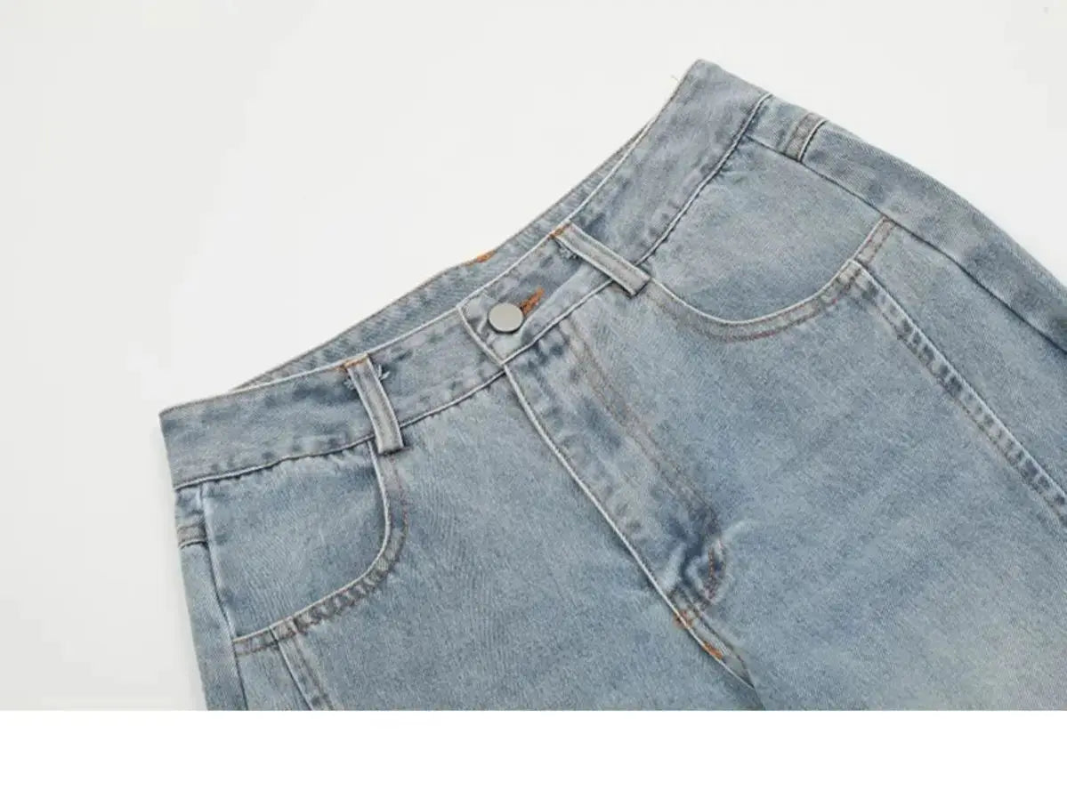 MEXZT Y2K 2000S Jeans Women Vintage Streetwear Bow Bandage Wide Leg Denim Pants Harajuku Korean Baggy Casual Straight Trousers JNi3 shop