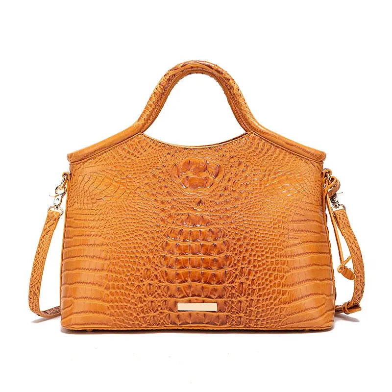 crocodile pattern colorful solid color high-end retro women's handbag JNi3 shop