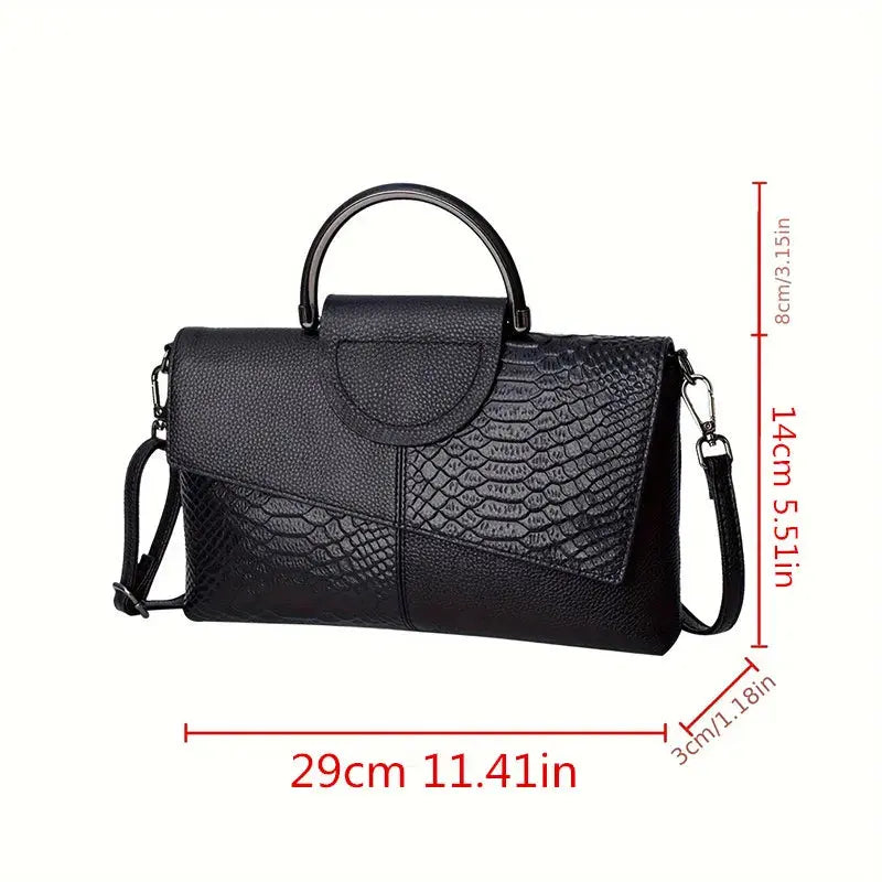 Crocodile Pattern Handbag, Women Luxury Crossbody Bag, JNi3 shop