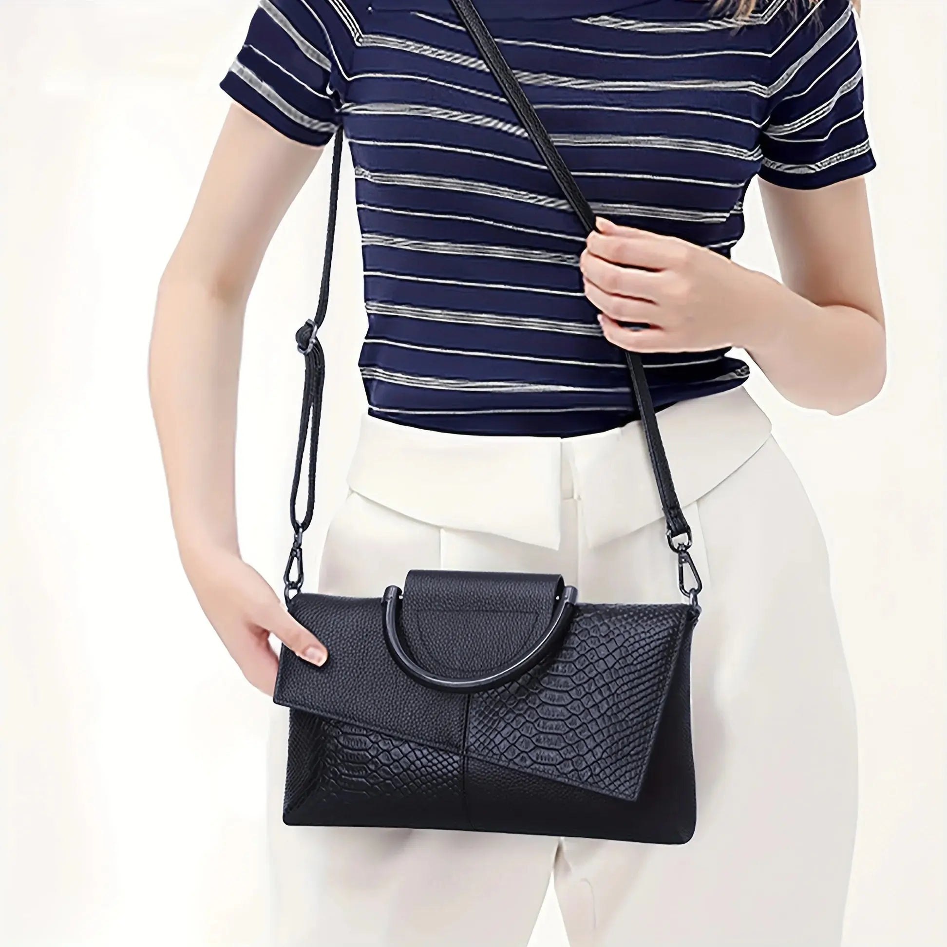 Crocodile Pattern Handbag, Women Luxury Crossbody Bag, JNi3 shop