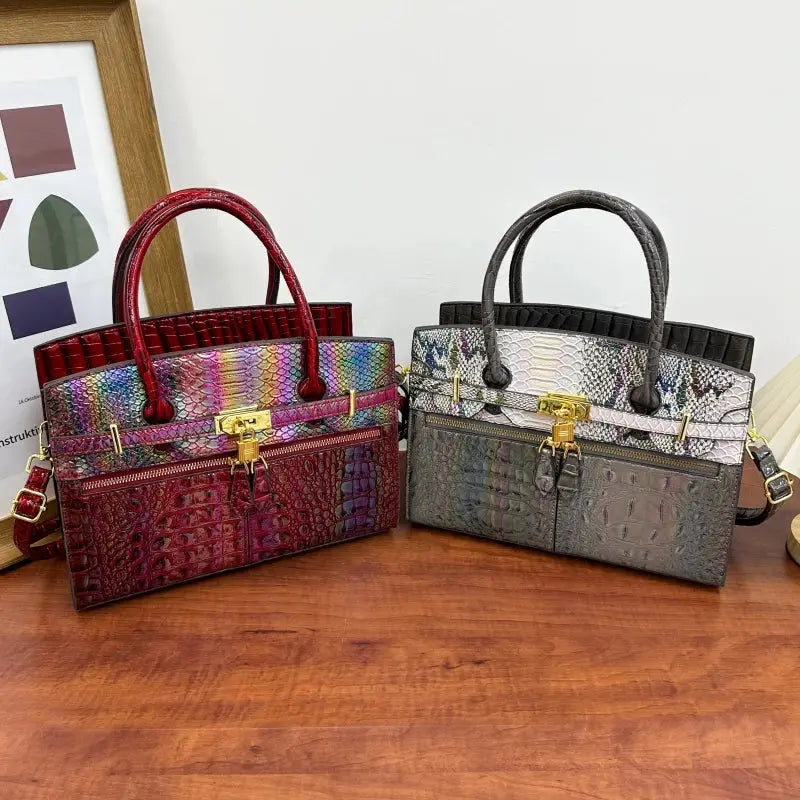 Classic Elegant Women's Leather Tote Bag Designer Crossbody Shoulder Handbag Luxury Ladies Messenger Purse JNi3 shop