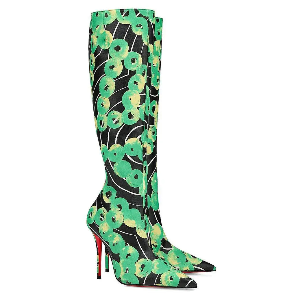 sexy suede leopardprint pointed banquetboots JNi3 shop