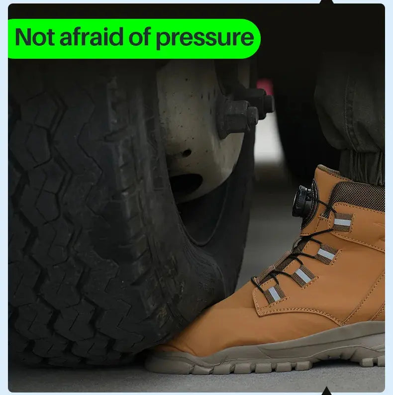 Waterproof Safety Boots Men Indestructible Steel Toe Work Boots Anti-smash Stab-resistant Safety Shoes Biker Botas Para Hombre JNi3 shop
