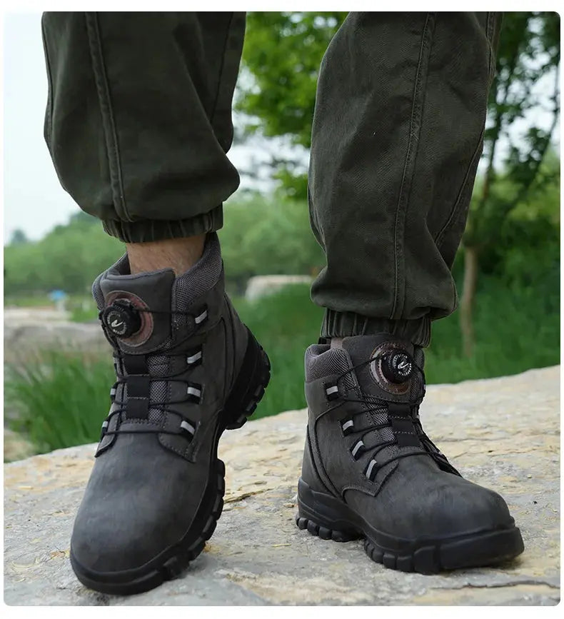 Waterproof Safety Boots Men Indestructible Steel Toe Work Boots Anti-smash Stab-resistant Safety Shoes Biker Botas Para Hombre JNi3 shop