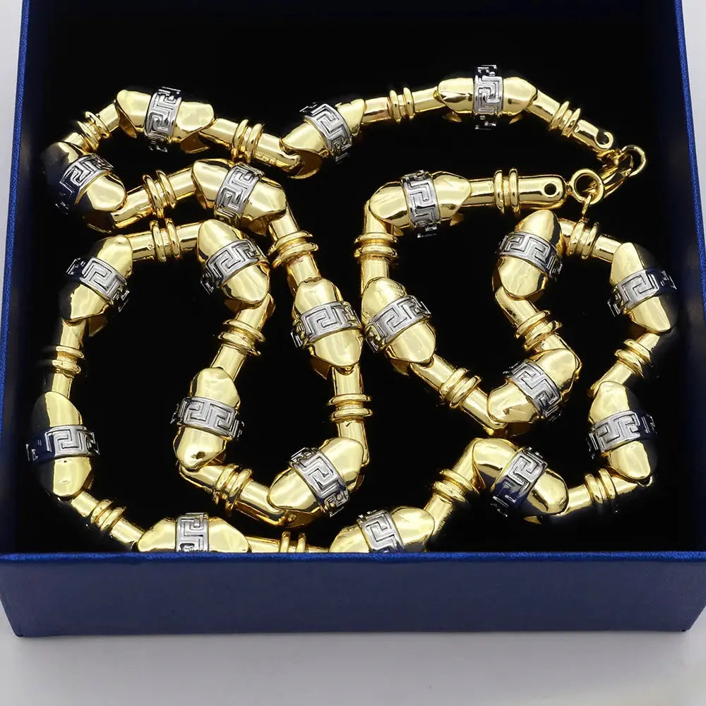 Brazillian Gold Color Necklace 24 In Neck Chain For Woman Men Fashion Wedding Engagement Jewelry Cjdropshipping