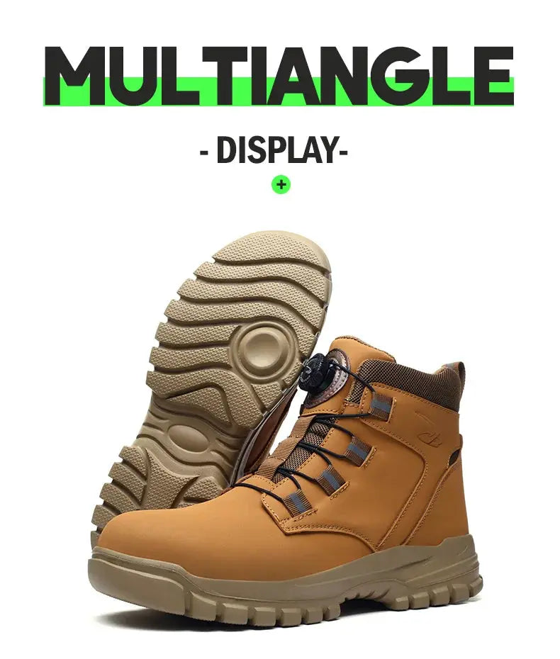 Waterproof Safety Boots Men Indestructible Steel Toe Work Boots Anti-smash Stab-resistant Safety Shoes Biker Botas Para Hombre JNi3 shop