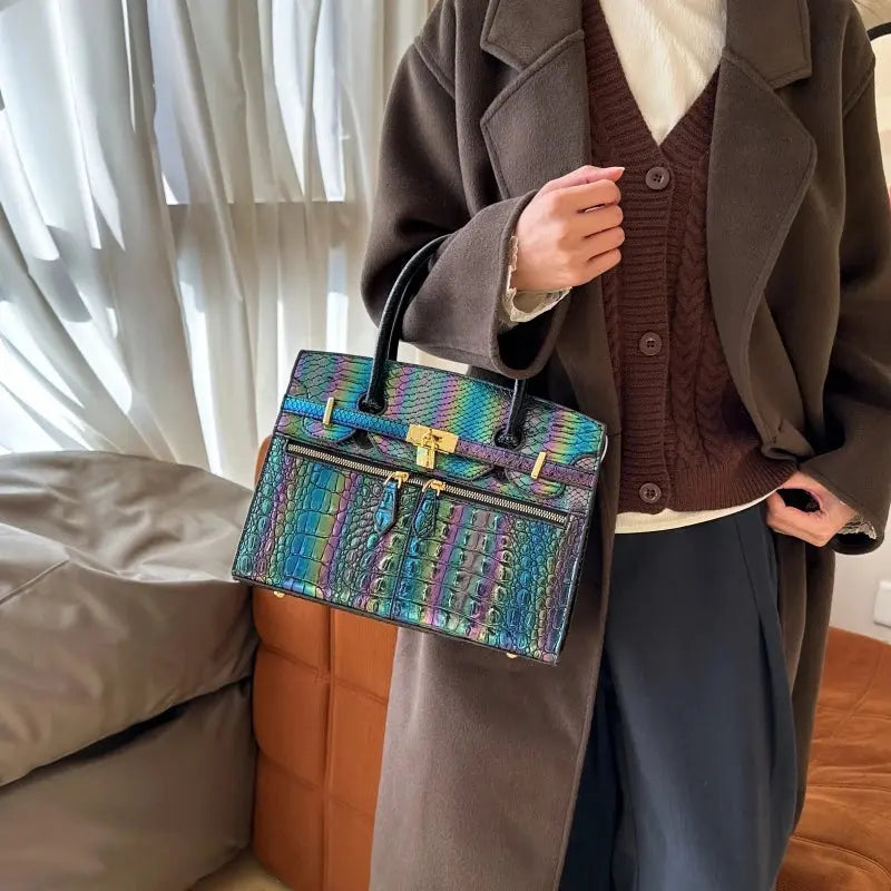 Classic Elegant Women's Leather Tote Bag Designer Crossbody Shoulder Handbag Luxury Ladies Messenger Purse JNi3 shop