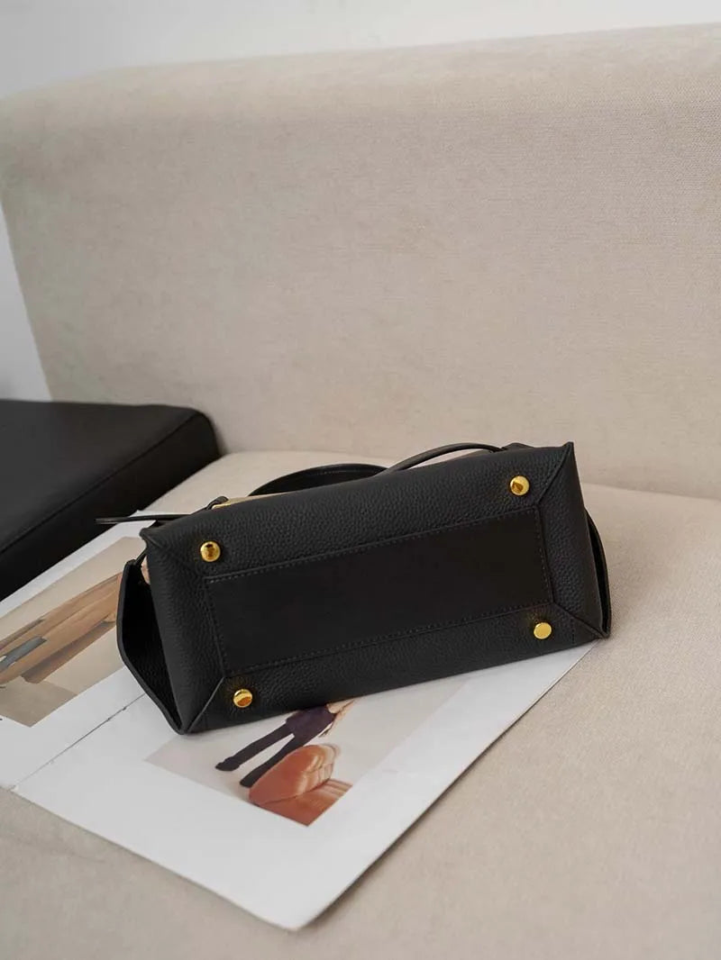 quality leather tote bags women square handbags luxury designer commuter shoulder crossbody bag large capacity