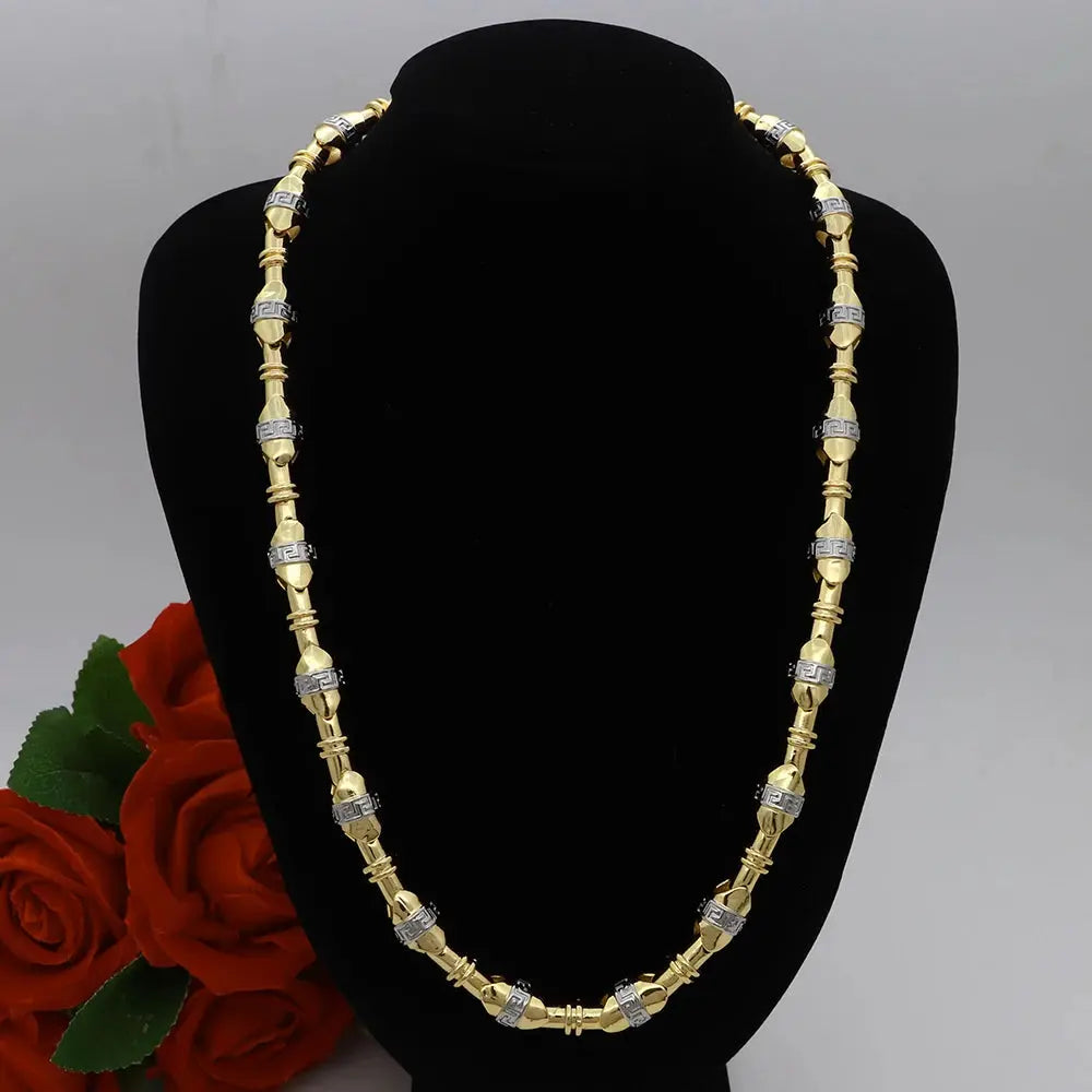 Brazillian Gold Color Necklace 24 In Neck Chain For Woman Men Fashion Wedding Engagement Jewelry Cjdropshipping