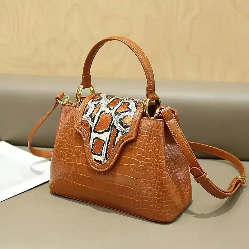 2025 Women's Light Luxury Shoulder Bag - New High-End Python Pattern, Fashionable Versatile Crossbody Handbag JNi3 shop