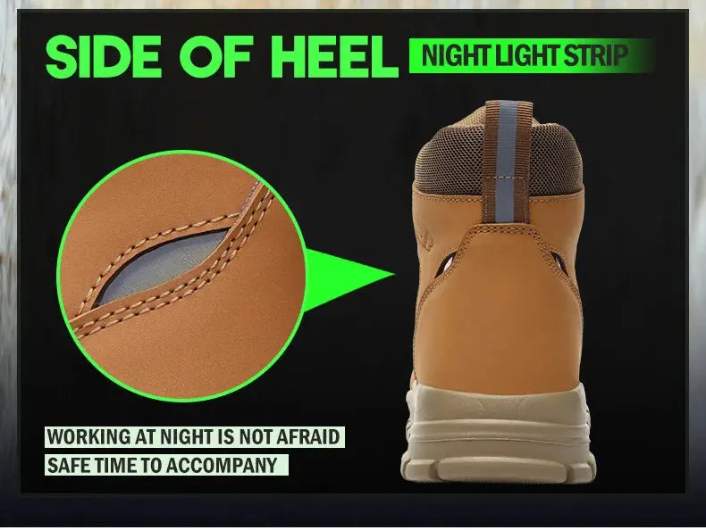 Waterproof Safety Boots Men Indestructible Steel Toe Work Boots Anti-smash Stab-resistant Safety Shoes Biker Botas Para Hombre JNi3 shop