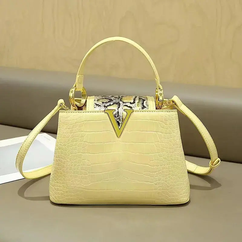 2025 Women's Light Luxury Shoulder Bag - New High-End Python Pattern, Fashionable Versatile Crossbody Handbag JNi3 shop