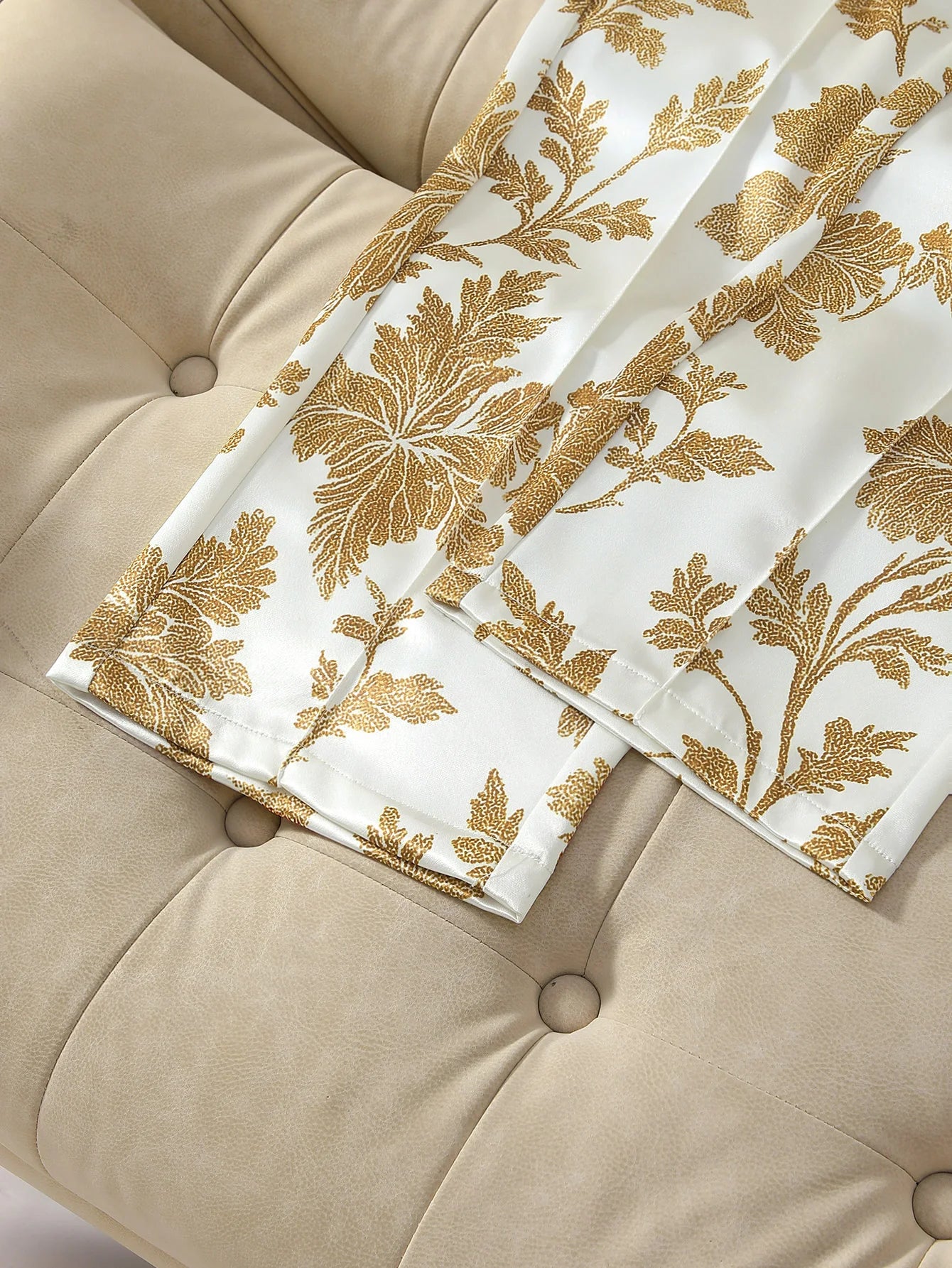 Elegant Fashion Casual Glamorous Long Pants with Exquisite Print Design, Satin Stylish Trousers, Available in all seasons