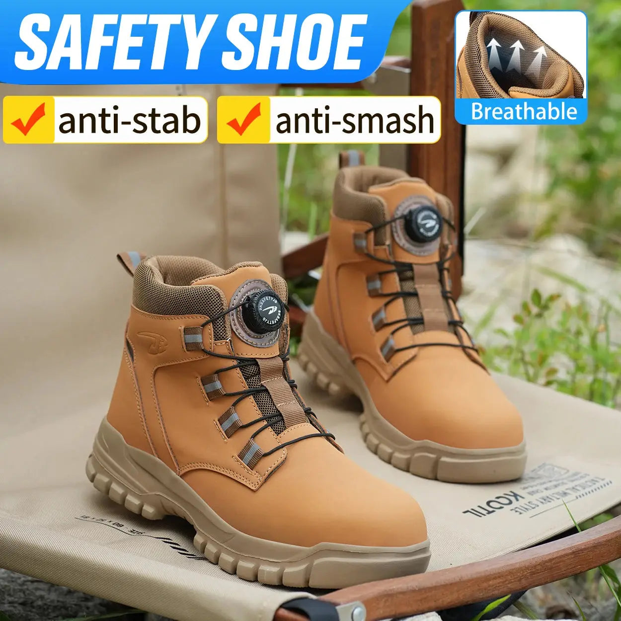Waterproof Safety Boots Men Indestructible Steel Toe Work Boots Anti-smash Stab-resistant Safety Shoes Biker Botas Para Hombre JNi3 shop