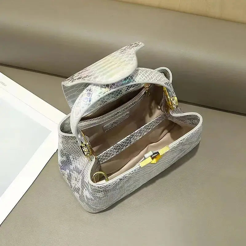 2025 Women's Light Luxury Shoulder Bag - New High-End Python Pattern, Fashionable Versatile Crossbody Handbag JNi3 shop