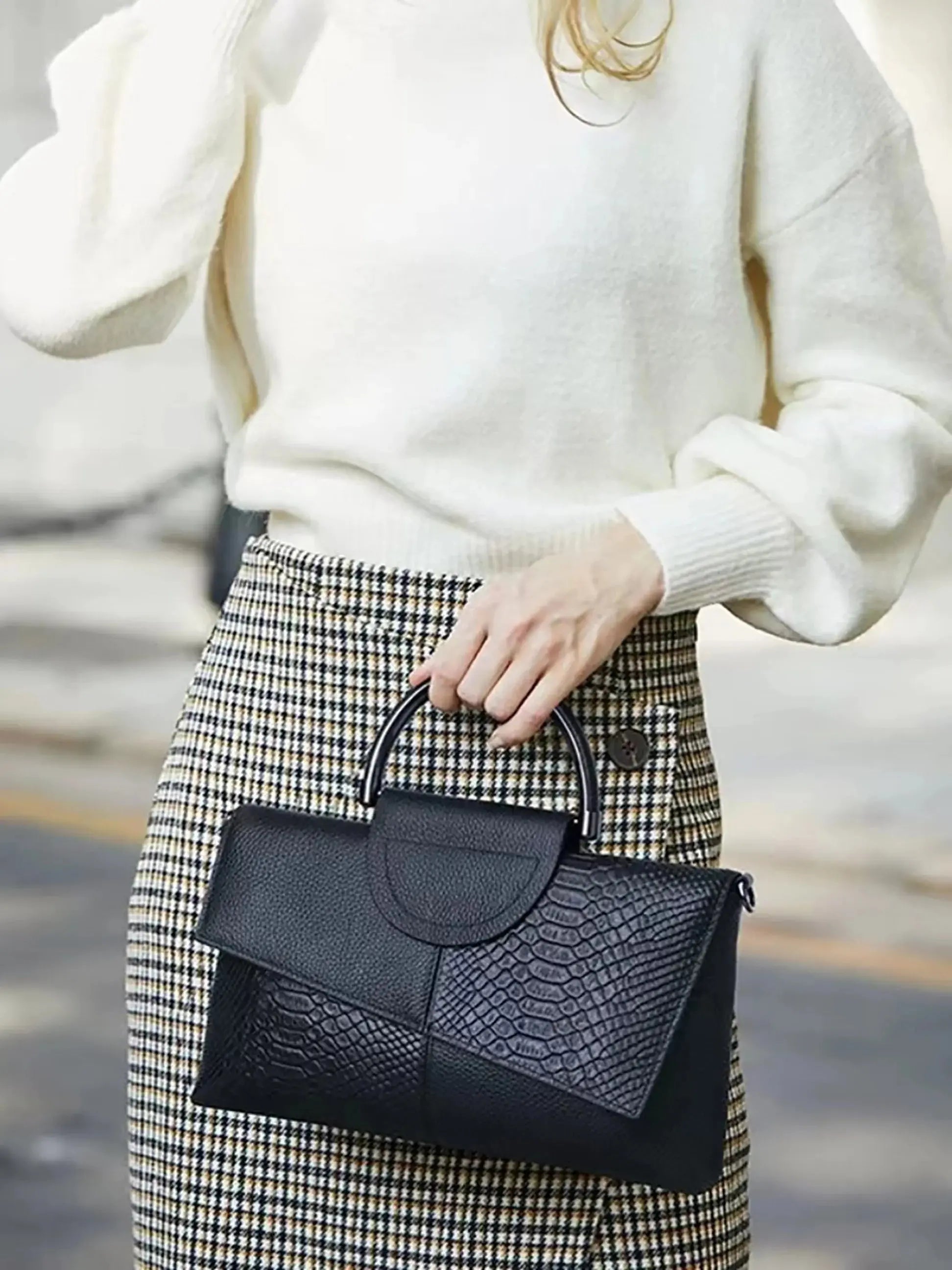 Crocodile Pattern Handbag, Women Luxury Crossbody Bag, JNi3 shop