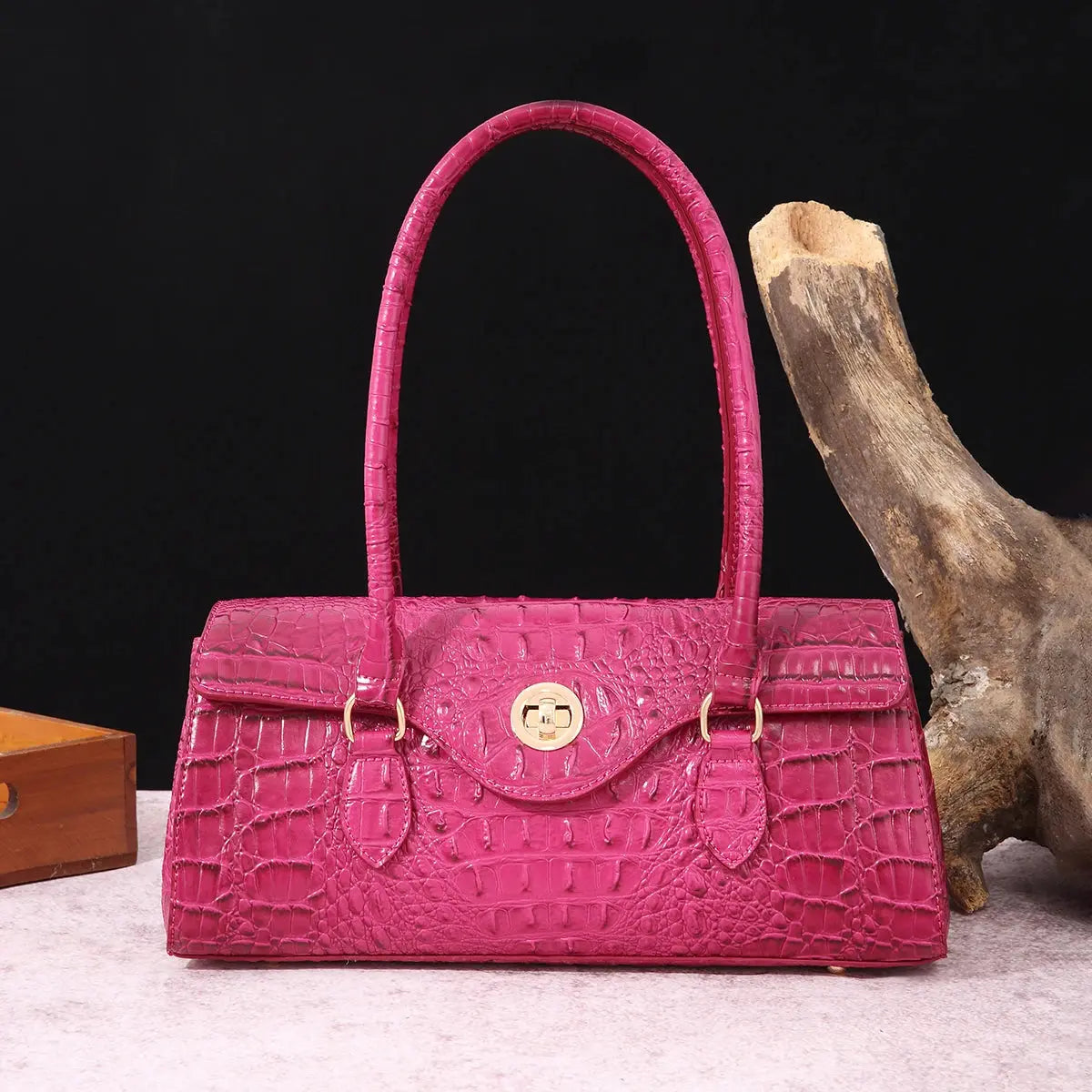 Multicolor Crocodile Pattern Fashion Handheld Stick Bag Large Capacity One Shoulder Underarm Bag Women's Luxury Handbag JNi3 shop