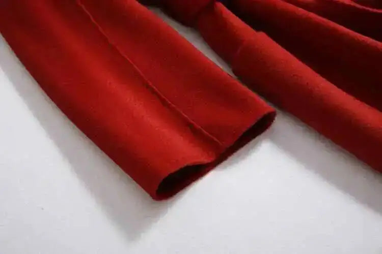 LANMREM 2025 High-End Water Ripple Double-Sided Wool Coat | Long Robe-Style