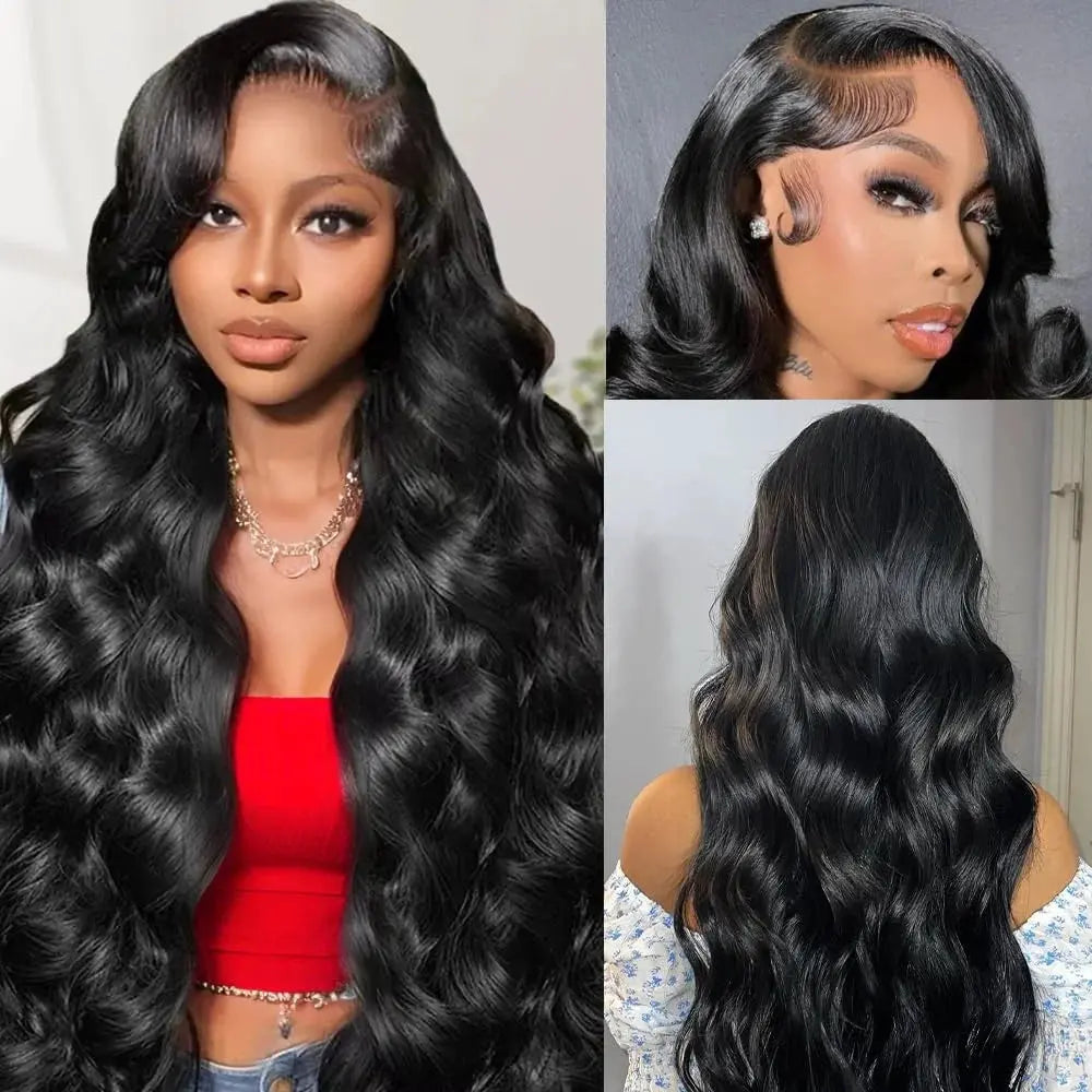 200 Density Body Wave 13x4 360 HD Transparent Lace Front Human Hair Wig 13x4 Lace Frontal Wigs For Women Pre Plucked JNi3 shop