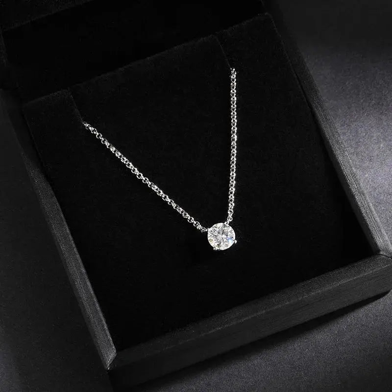 EWYA Luxury 1/2/3/5CT Real D Color Moissanite Pendant Necklace For Women Men 925 Silver Plated 18K Bridal Neck Fine Jewelry Gift JNi3 shop