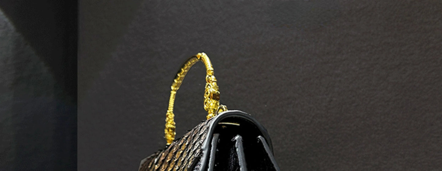 Luxury Designer Brand New Cowhide High Quality Fashion Handbag Dragon Scale Crocodile Print Shoulder Bag for Women Hot Sale 가방