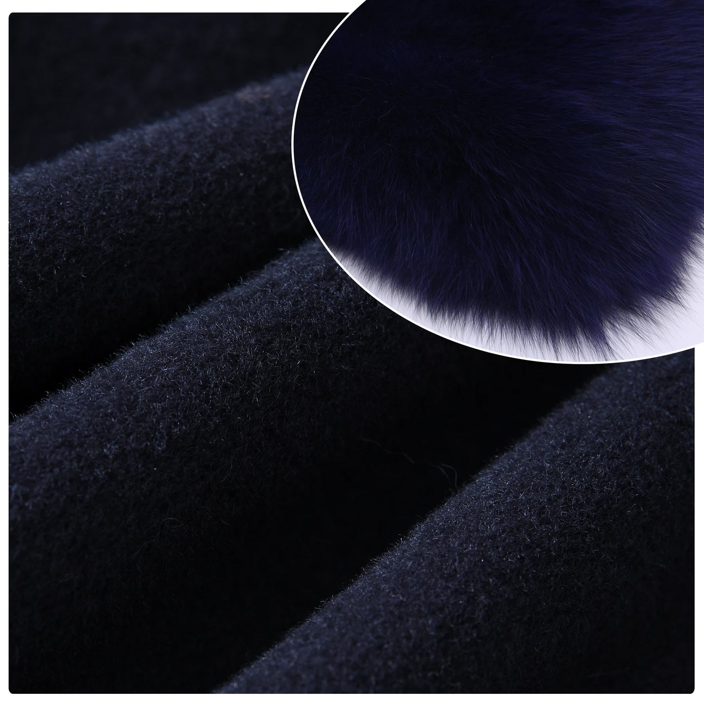 Jxwatcher Women's Wool Coats with Real Fur Cuffs Ladies Fall Fashion Wool & Blend Coats Elegant Winter Outerwear